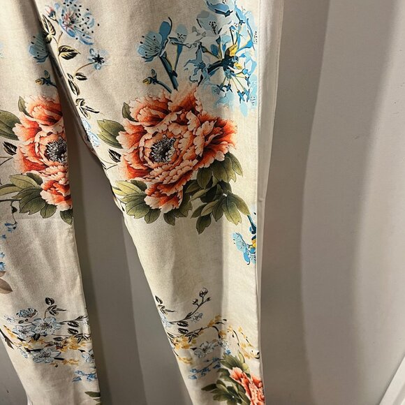 LA PATEAU Flower Print Pants Size 36 (4) - Picture 4 of 8